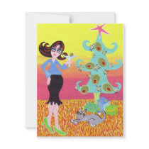 Retro Christmas and a Martini! invitations by lynndarakosdesigns Retro Christmas and a Martini! invitations