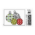 Retro Christmas Balls Postage postage
