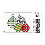 Retro Christmas Balls Postage
