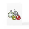 Retro Christmas Balls T-shirts and Gifts card