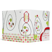 Retro christmas bouquet with polka dots binders by fine_stationery Retro christmas bouquet with polka dots binders