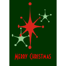 Retro Christmas Card card