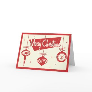 Retro Christmas Card card