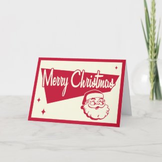 Retro Christmas Card card