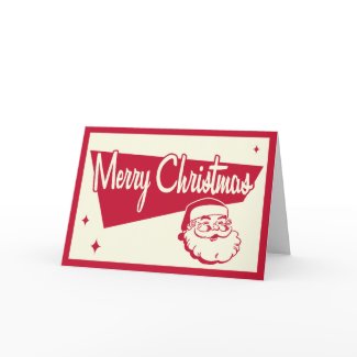 Retro Christmas Card card