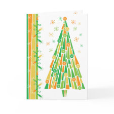 Retro Christmas Card card