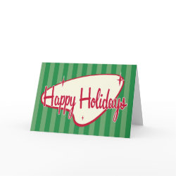 Retro Christmas Card card