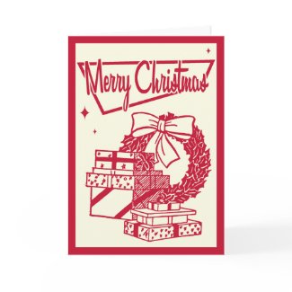 Retro Christmas Card card