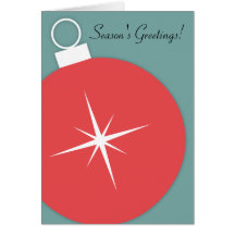 Retro Christmas Card - Starburst Ornament