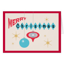 Retro Christmas greeting card