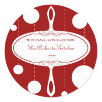 Retro Christmas Label stickers