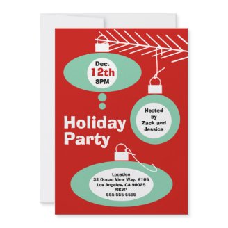 Retro Christmas Party Invitation