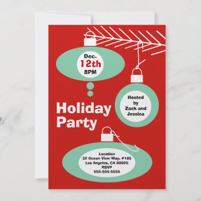 Holiday Party Invitations on Holiday Or Cocktail Party This Year  This Cool Retro Invitation