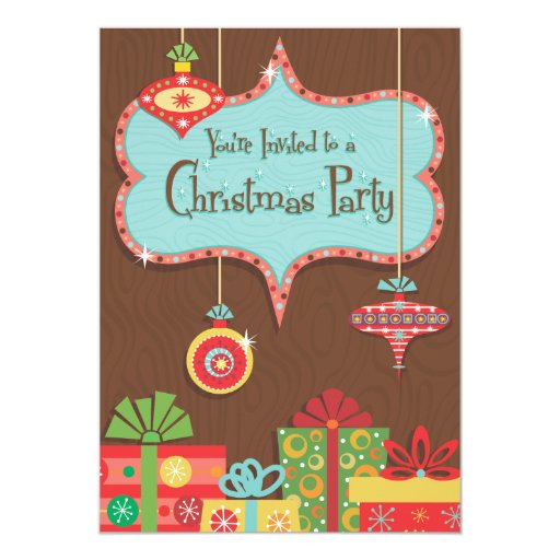 retro christmas party invitation zazzle retro christmas party invitation zazzle
