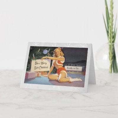 Retro Christmas Pin Up cards