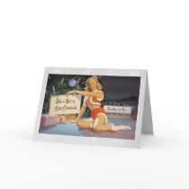 Retro Christmas Pin Up Card