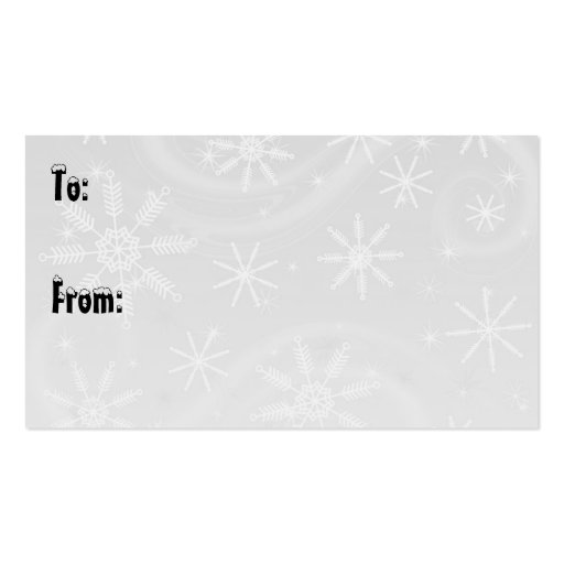 Retro Christmas Pin Up Gift Tag Business Cards (back side)
