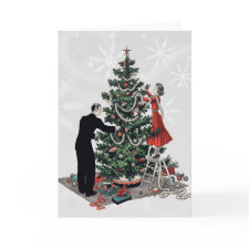 Retro Christmas Tree card