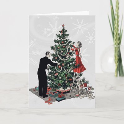Retro Christmas Tree cards