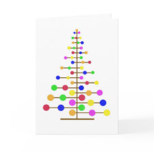 Retro Christmas Tree Card card