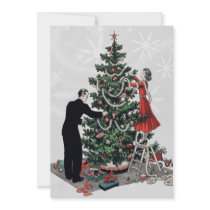 Retro Christmas Tree invitations