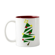RETRO CHRISTMAS TREE MUG by ineedapeergroup RETRO CHRISTMAS TREE MUG