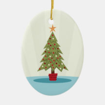 Retro christmas tree ornament
