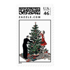 Retro Christmas Tree stamp