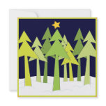 Retro Christmas Trees Holiday Open House Party Custom Invite