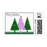 Retro Christmas Trees Stamps