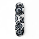 Retro Circle Scribbled Skate Board skateboard