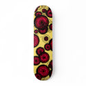 Retro Circle Scribbled Skate Board skateboard
