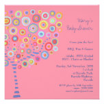 Retro Circle Tree Baby Shower Invitation invitations