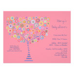 Retro Circle Tree Baby Shower Invitation invitations