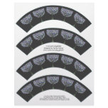 Retro Circle Tree Cupcake Wrappers Printable Letterhead Template