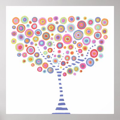  Room  on Retro Circle Tree Room Wall Art Canvas Poster From Zazzle Com