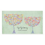 Retro Circle Trees Personal Business Profile Card Business Card