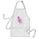 retro circles and butterfly design apron