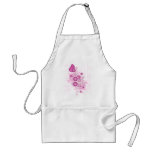 retro circles and butterfly design aprons