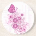 retro circles and butterfly design