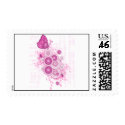retro circles and butterfly design postage by doonidesigns retro circles and butterfly design postage