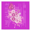 retro circles and butterfly design posters by doonidesigns retro circles and butterfly design posters