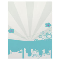 retro circles and flowers blue tans letterhead by dooni_notebooks retro circles and flowers blue tans letterhead
