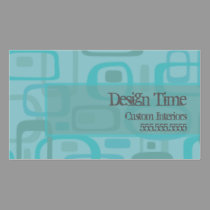retro circles business cards