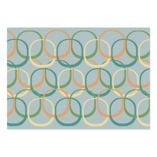 Retro Circles - Chubby Business Card Templates (back side)