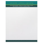 Retro Circles Green &amp; Teal Business Letterhead