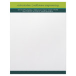 Retro Circles Green &amp; Teal Business Letterhead