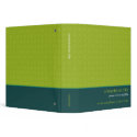 Retro Circles Green & Teal Presentation Binder