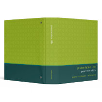 Retro Circles Green & Teal Presentation Binder by CSProfileCards Retro Circles Green & Teal Presentation Binder