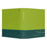 Retro Circles Green & Teal Presentation Binder